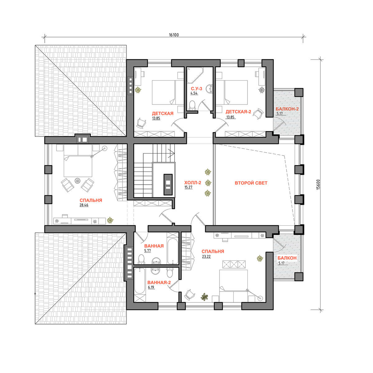 Планировка проекта Шале Монтро