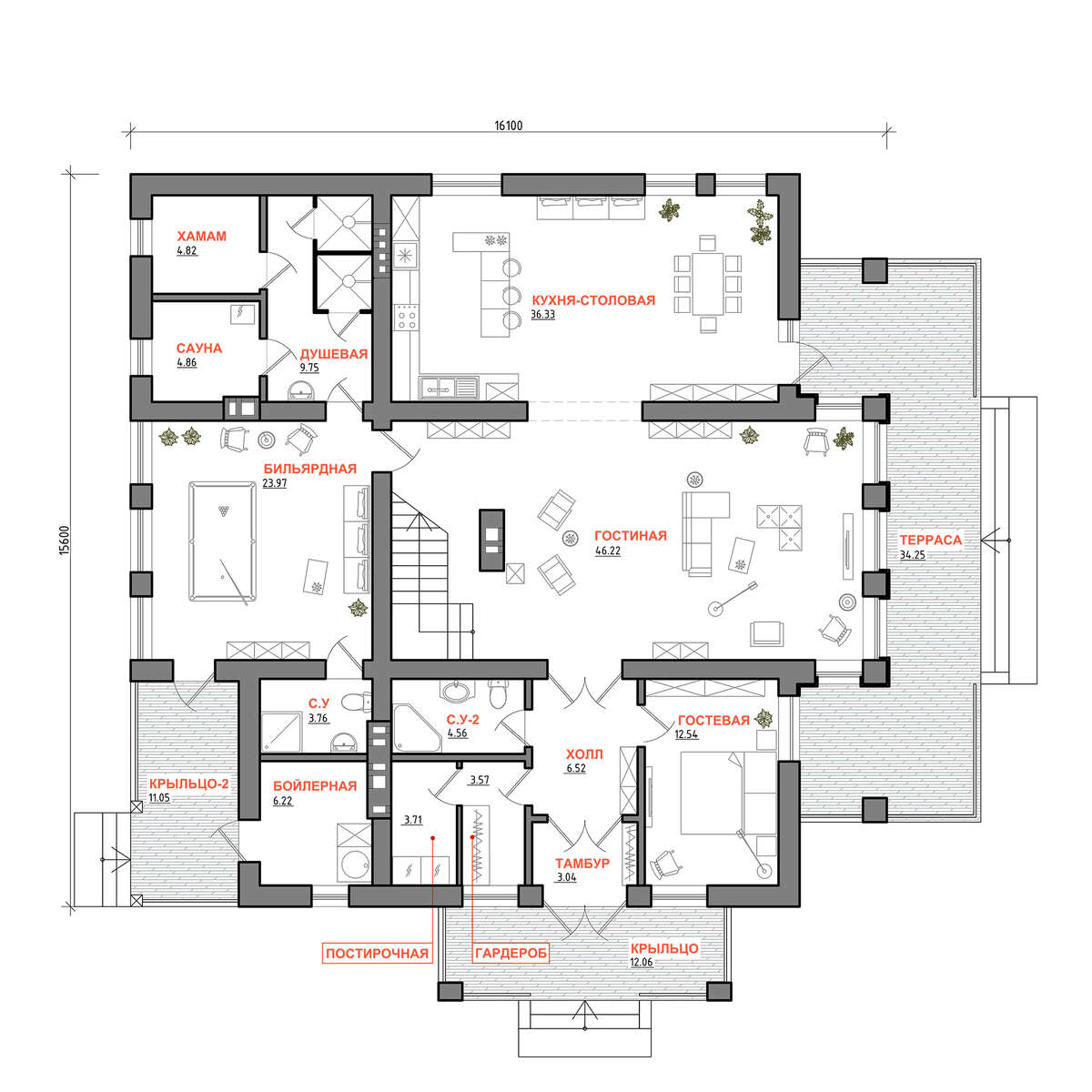 Планировка проекта Шале Монтро, изображение-2