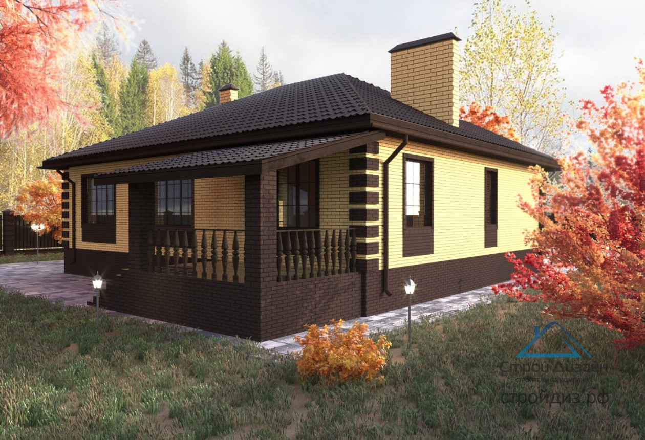 Проект Дом с террасой и гаражом 05-52, изображение-2