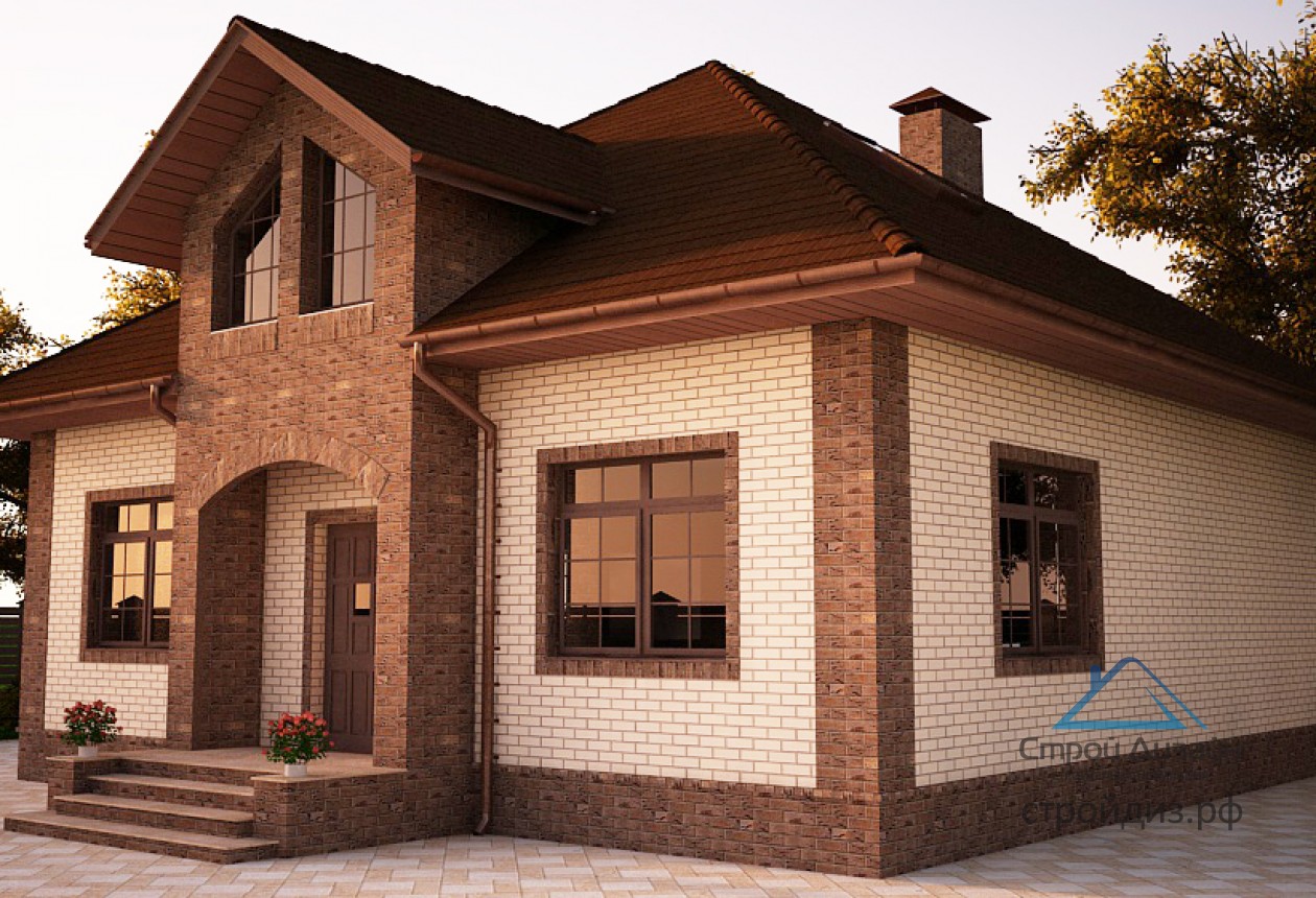 Проект Дом с мансардой и цокольным этажом 00-94 Проект Дом с мансардой и цокольным этажом 00-94