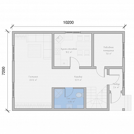 Планировка проекта К-7-123, изображение-2 Планировка проекта К-7-123, изображение-2