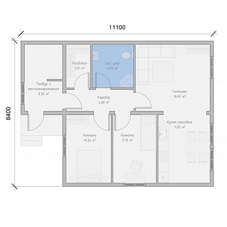 Планировка проекта К-5-75 Планировка проекта К-5-75