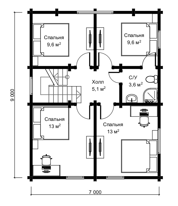 Планировка проекта 15-100-2-Р Планировка проекта 15-100-2-Р