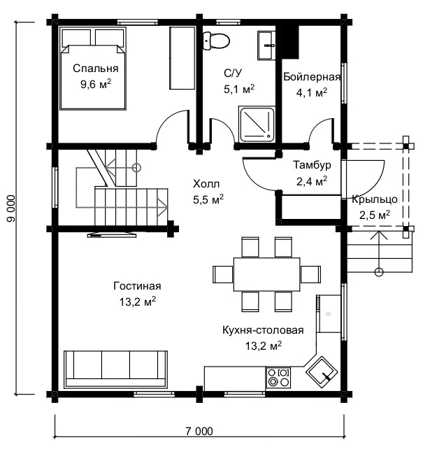 Планировка проекта 15-100-2-Р, изображение-2 Планировка проекта 15-100-2-Р, изображение-2