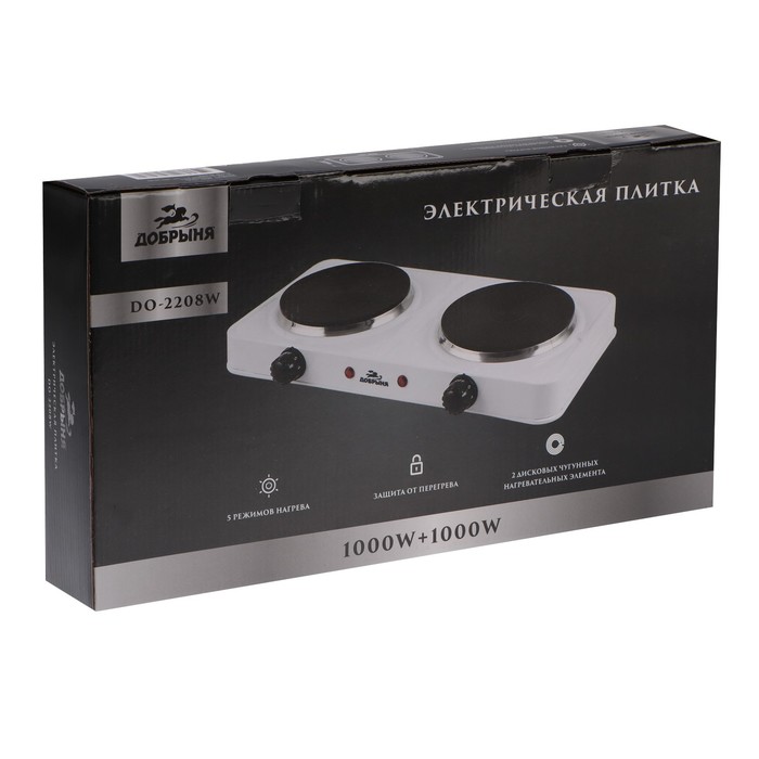 Электрическая плитка "Добрыня" DO-2208W