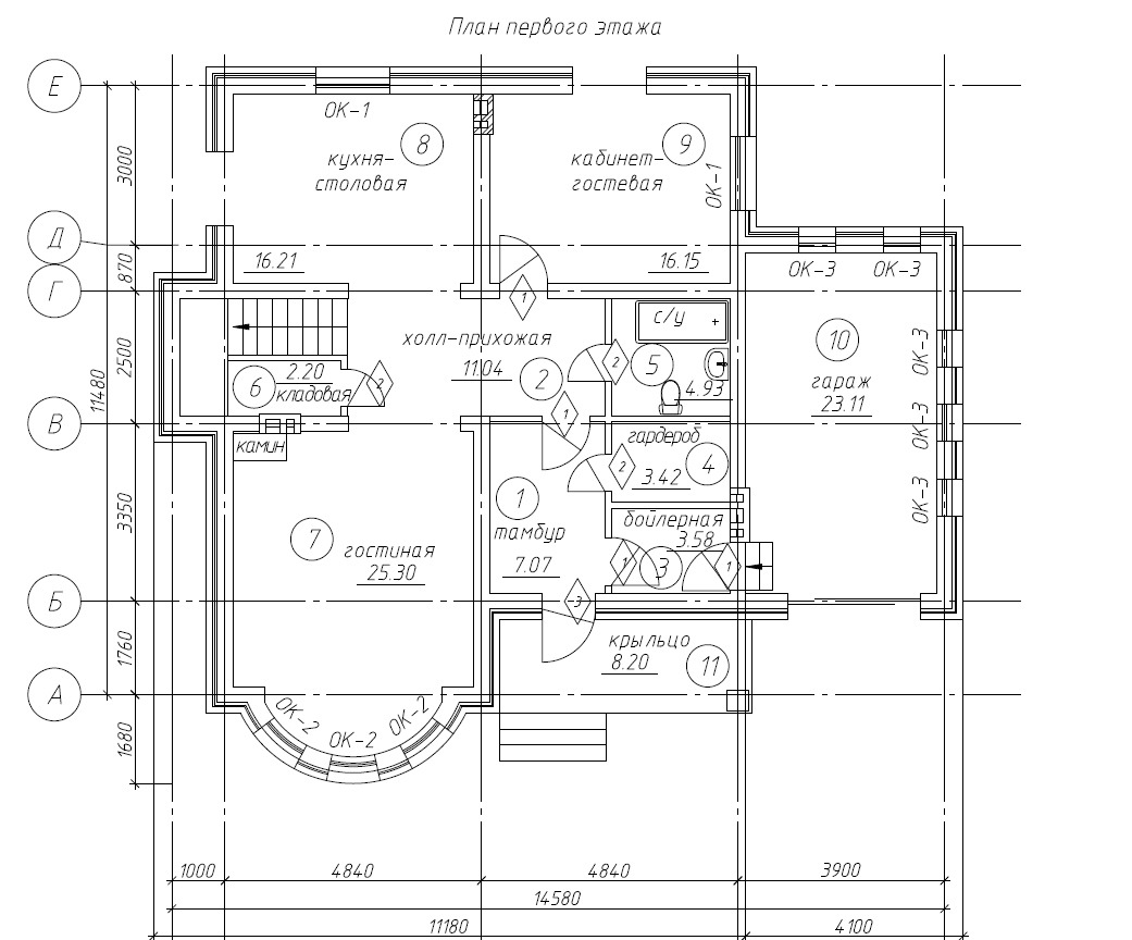 Планировка проекта Дом 228 кв.м., изображение-2 Планировка проекта Дом 228 кв.м., изображение-2