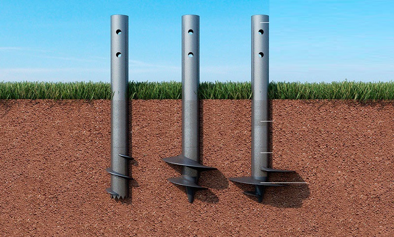 Монтаж винтовых свай