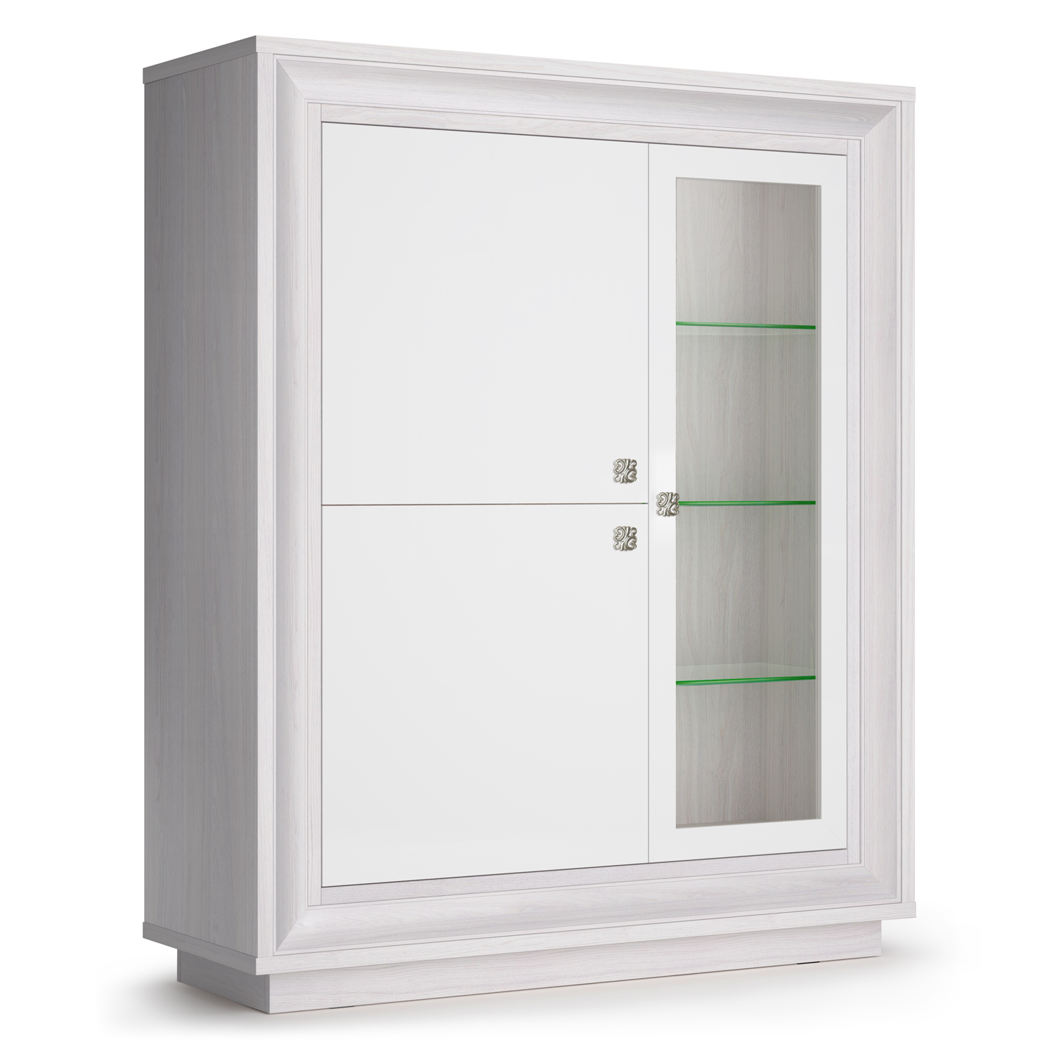 Шкаф 3-х дв. (1 ст/дв) 1179 низкий Прато