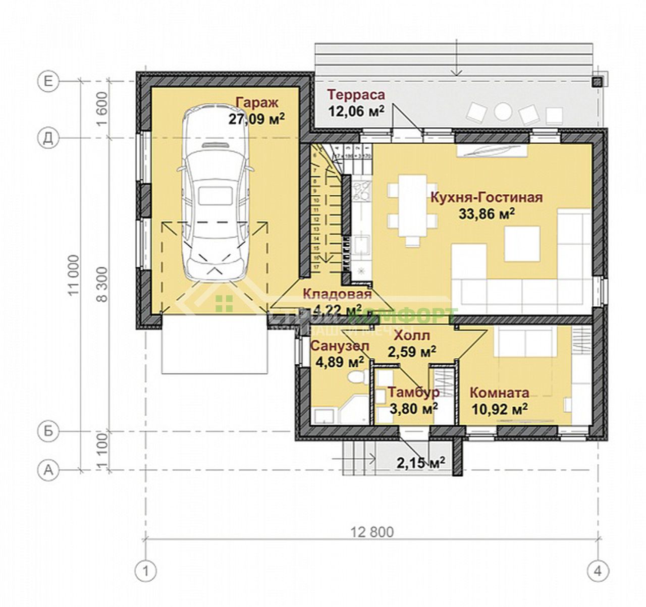 Планировка проекта Ц-52-64, изображение-2