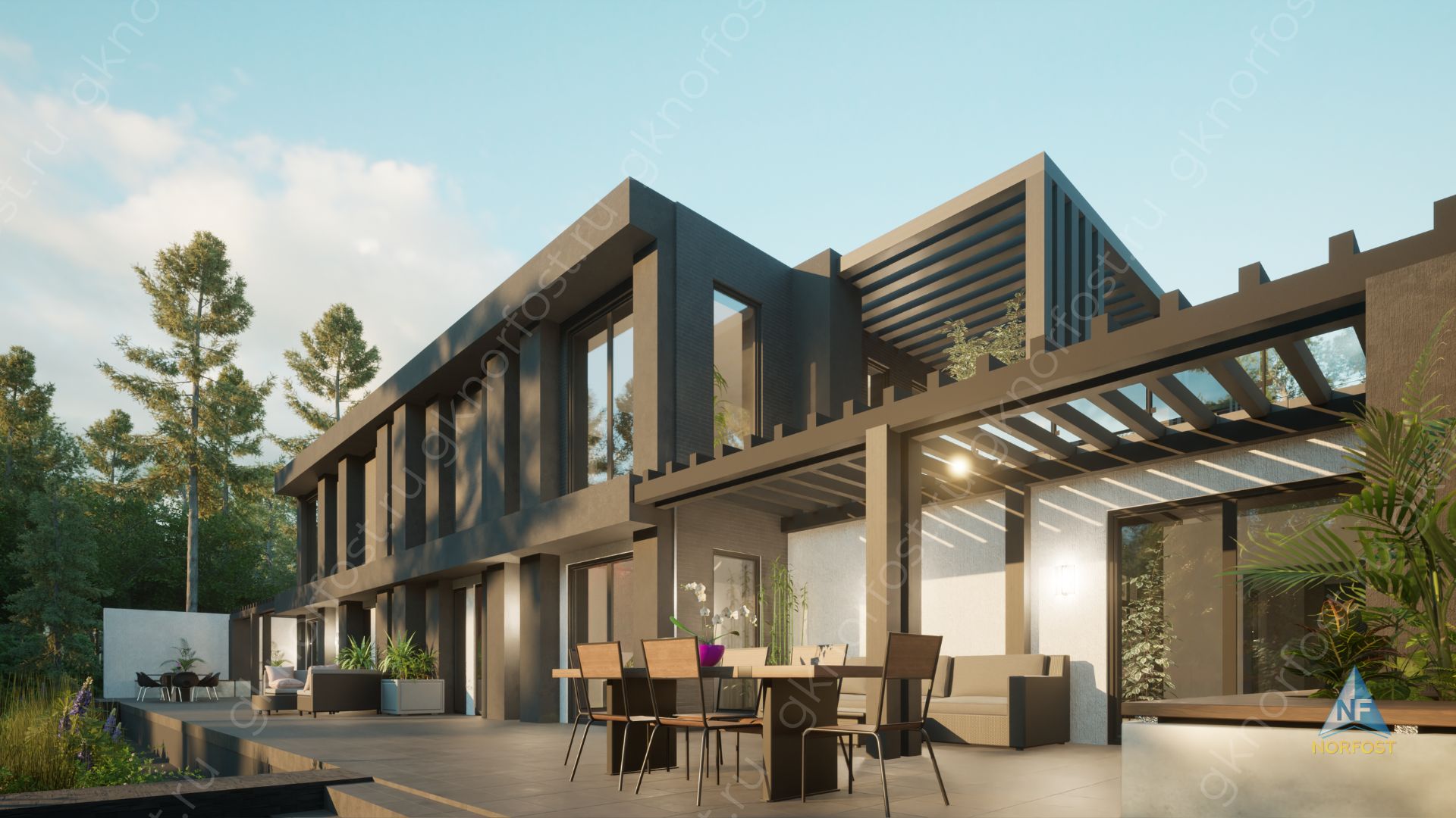 Проект NF 699 - проект большого дома на 2 семьи с цокольным этажом, изображение-3 Проект NF 699 - проект большого дома на 2 семьи с цокольным этажом, изображение-3