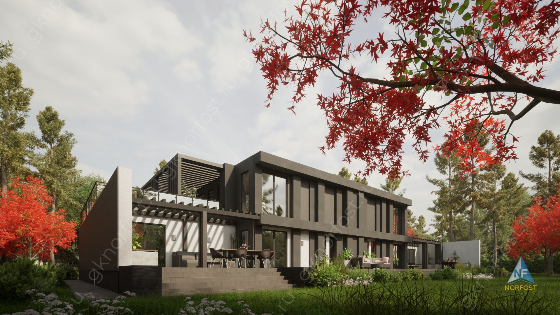 Проект NF 699 - проект большого дома на 2 семьи с цокольным этажом, изображение-5 Проект NF 699 - проект большого дома на 2 семьи с цокольным этажом, изображение-5