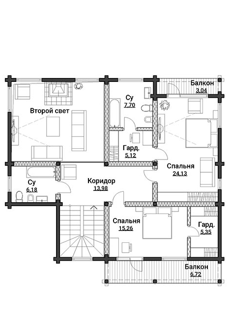 Планировка проекта СКD - 280, изображение-2 Планировка проекта СКD - 280, изображение-2