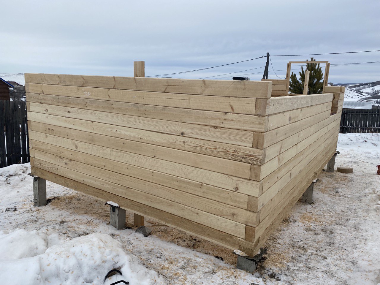 Возведение стен из бруса