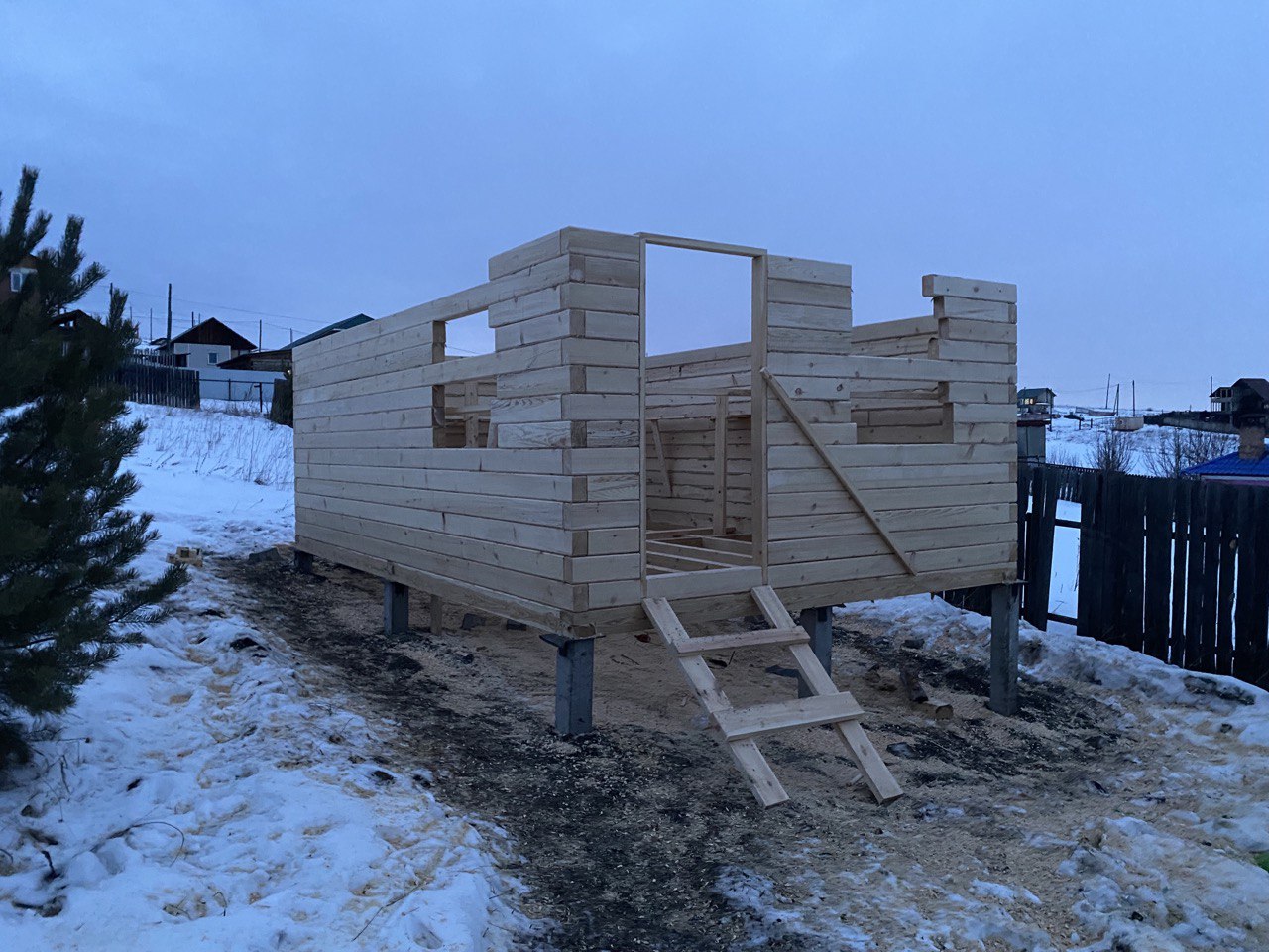 Возведение стен из бруса