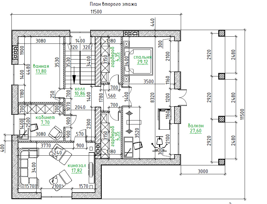Планировка проекта Проект дома "Добрунь 185", изображение-2 Планировка проекта Проект дома "Добрунь 185", изображение-2