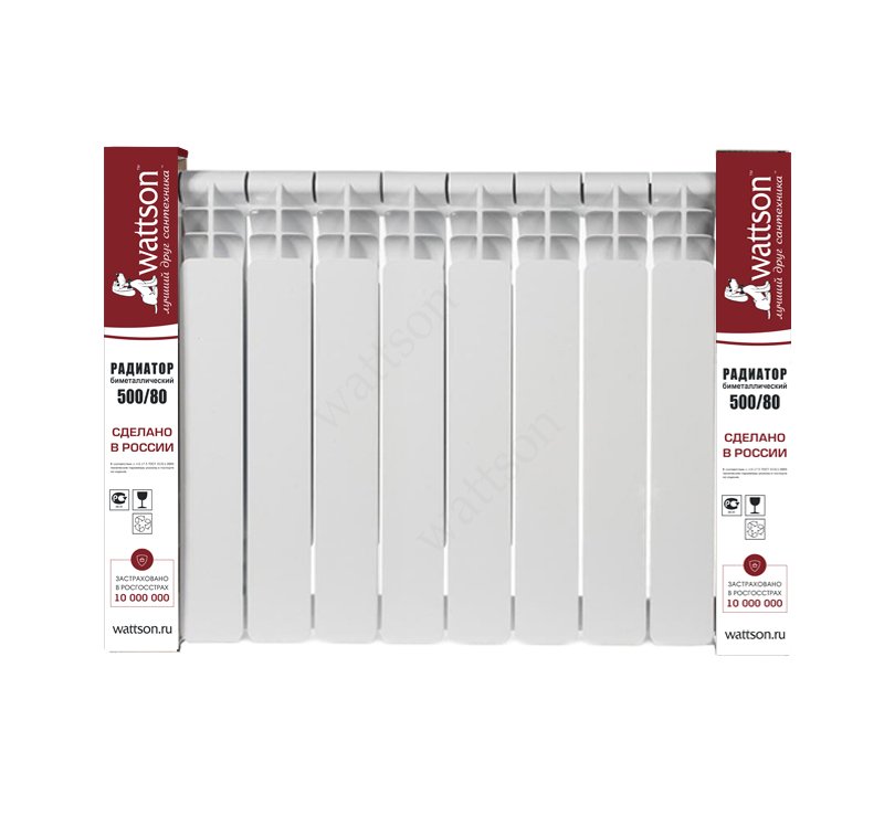 Радиатор биметаллический WATTSON BM 500/80-10 секций