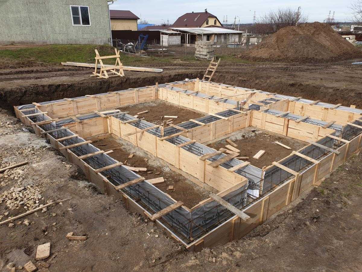 Возведение фундамента под дом