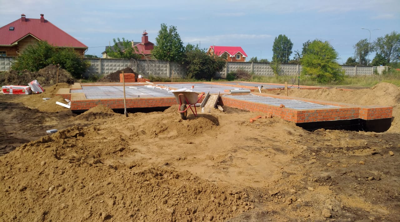 Выполнение фундамента