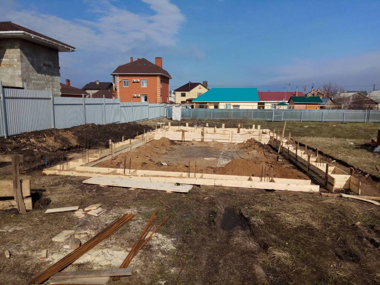 Выполнение фундамента