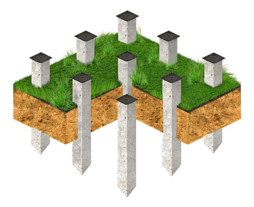 Монтаж фундаментов