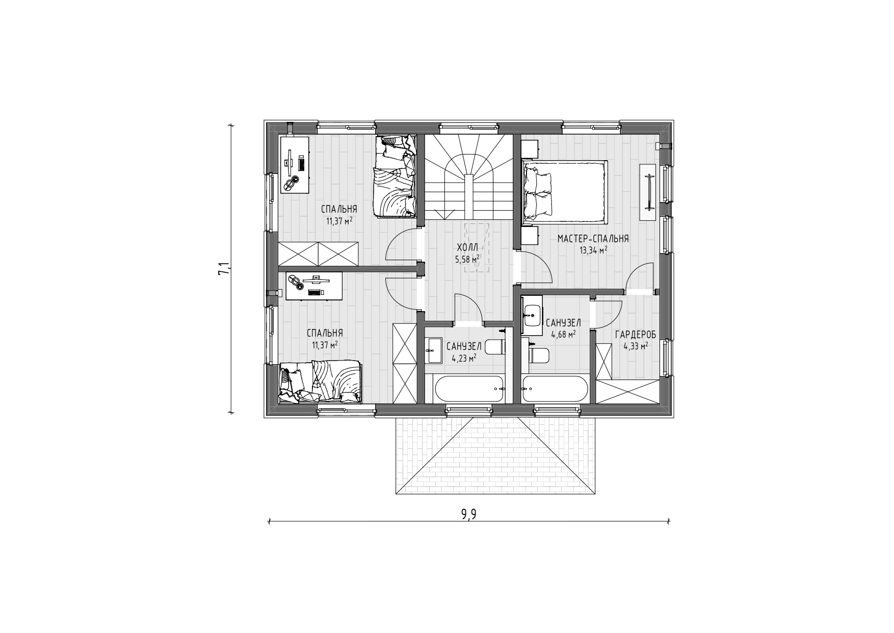 Планировка проекта Поллок, изображение-2 Планировка проекта Поллок, изображение-2