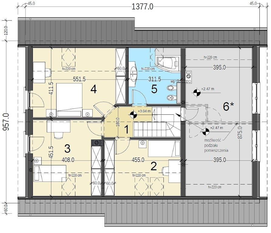 Планировка проекта Ласточка с встроенным гаражом, изображение-2