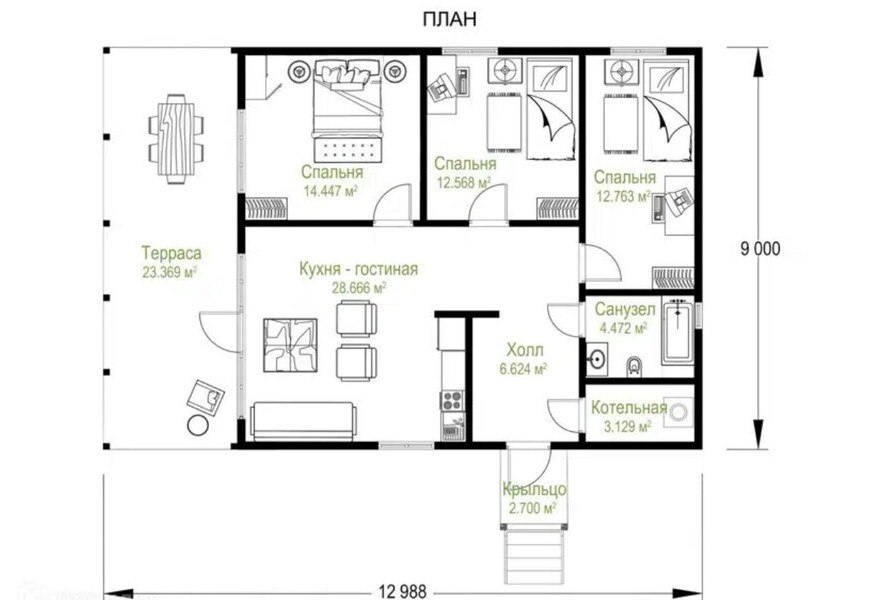 Планировка проекта Д-117 Планировка проекта Д-117