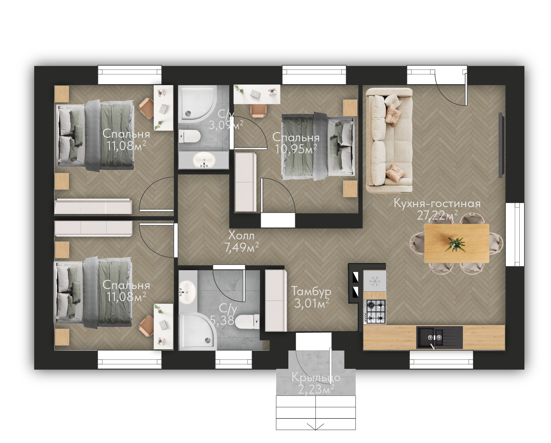 Планировка проекта Зимняя Вишня