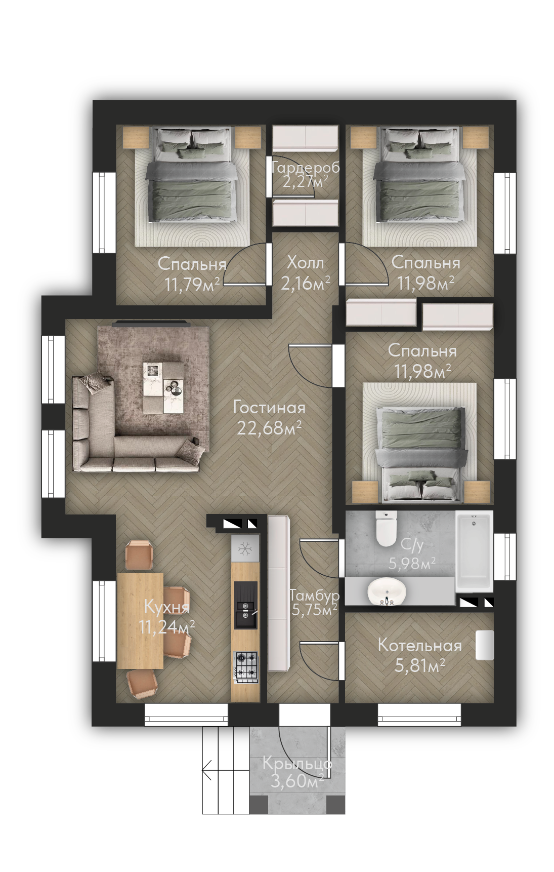 Планировка проекта Лесная Земляника
