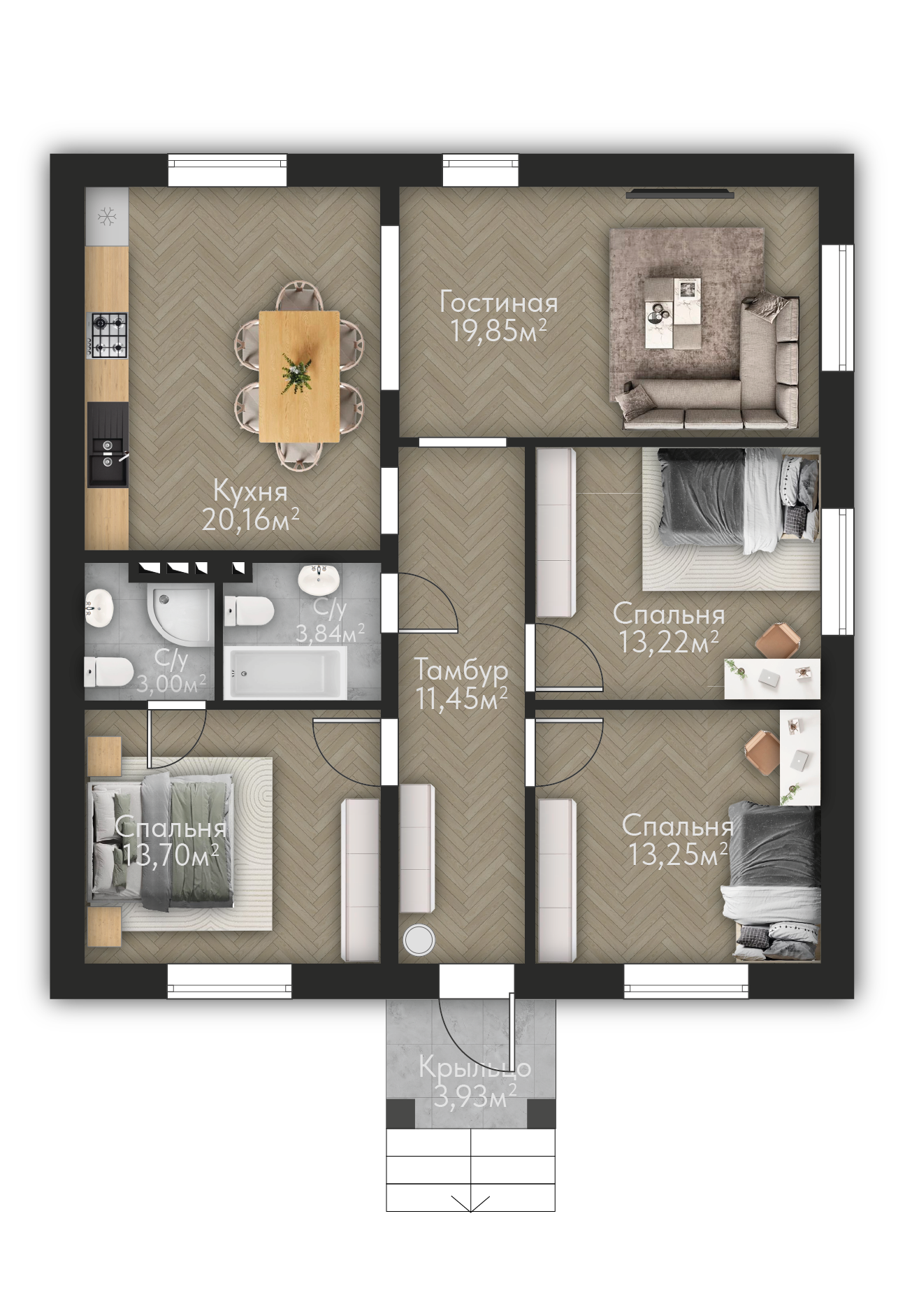 Планировка проекта Серебряная Голубика