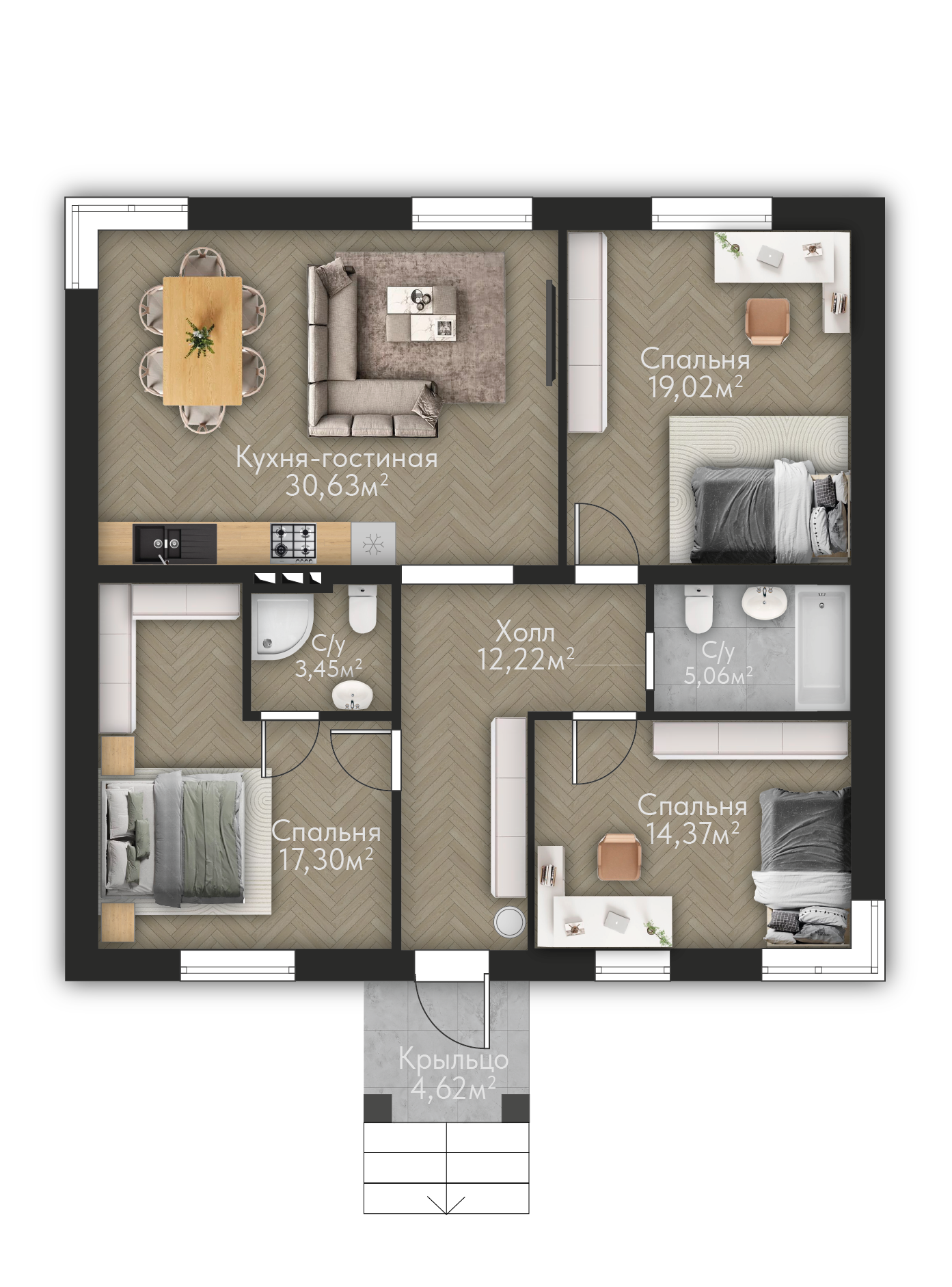 Планировка проекта Пшеничная Клюква