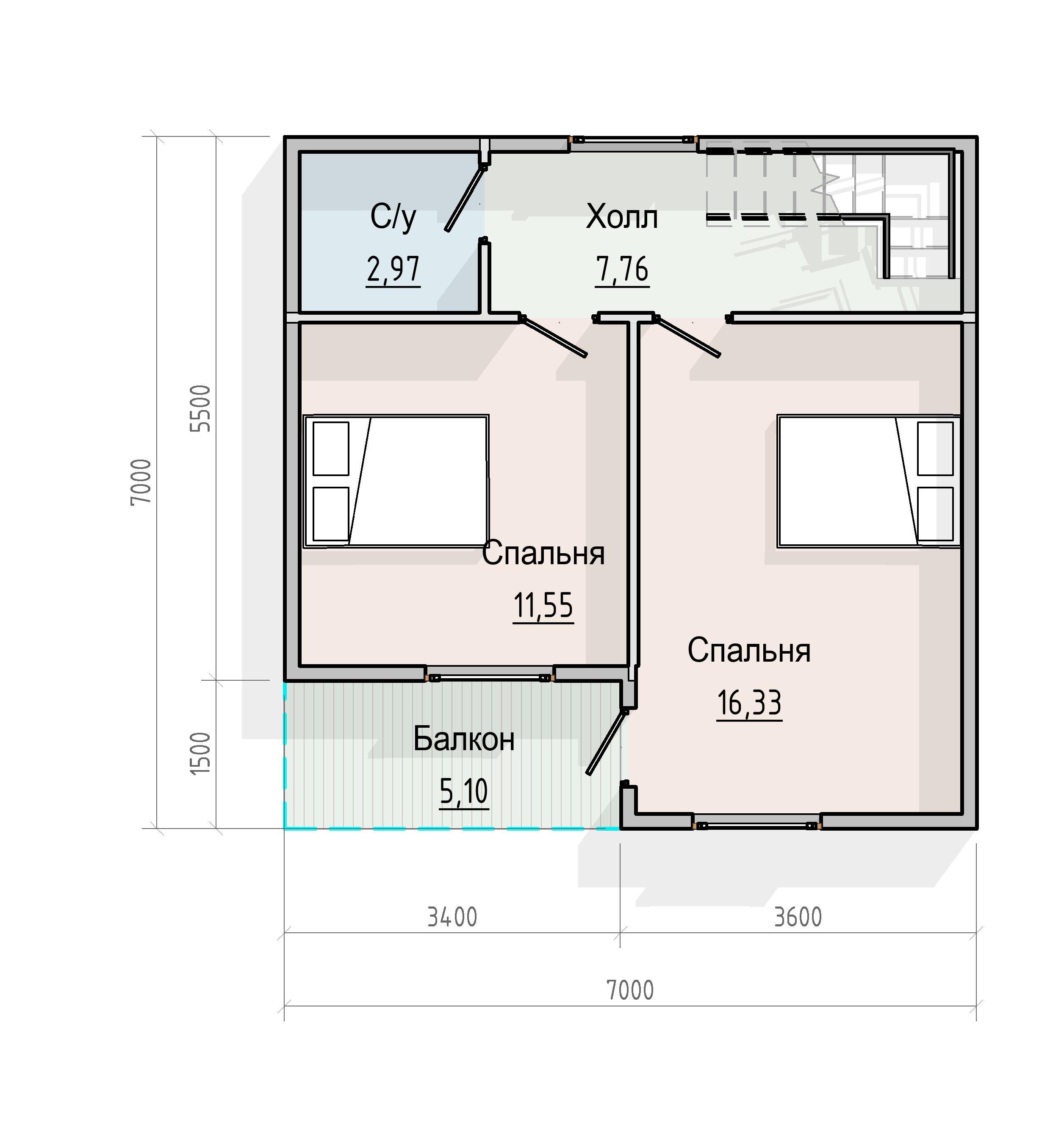 Планировка проекта ДК-159, изображение-2