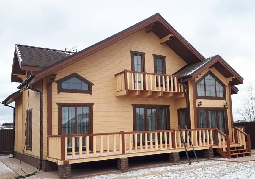 Строительство домов из клееного бруса и газобетона