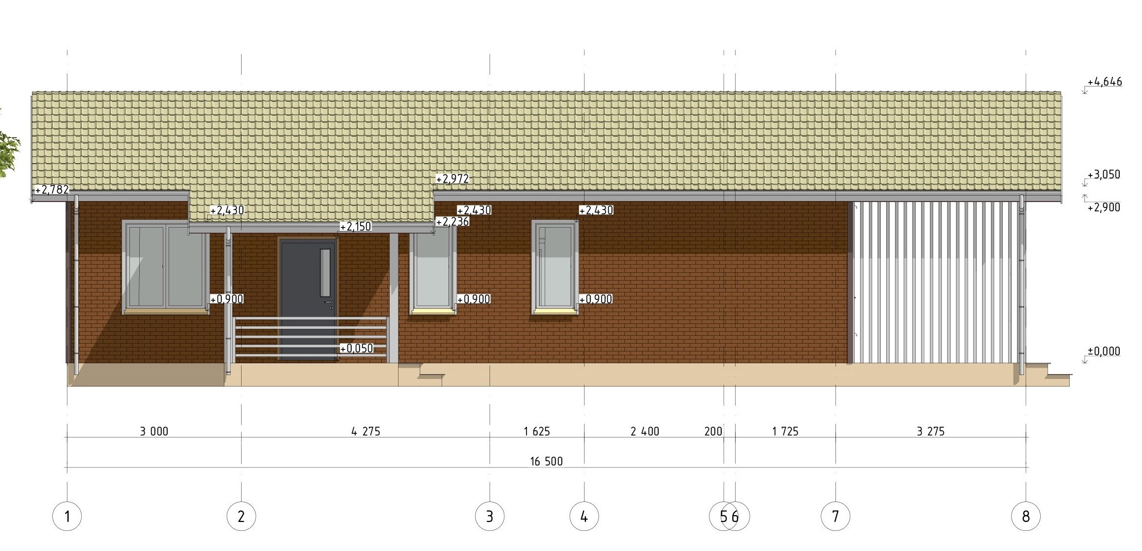 возведем стены (строение) с наружными размерами в различных размерах, возведем жесткий каркас дома