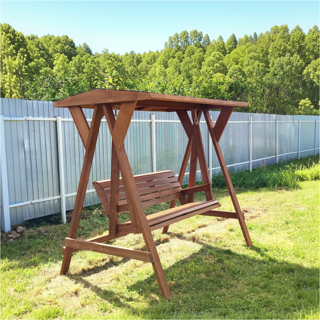 Качели для сада из дерева, комплект без сборк и доставки