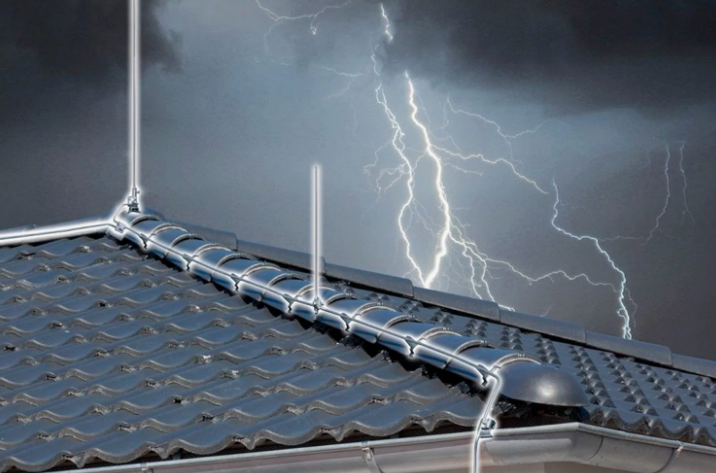 Установка молниеотвода