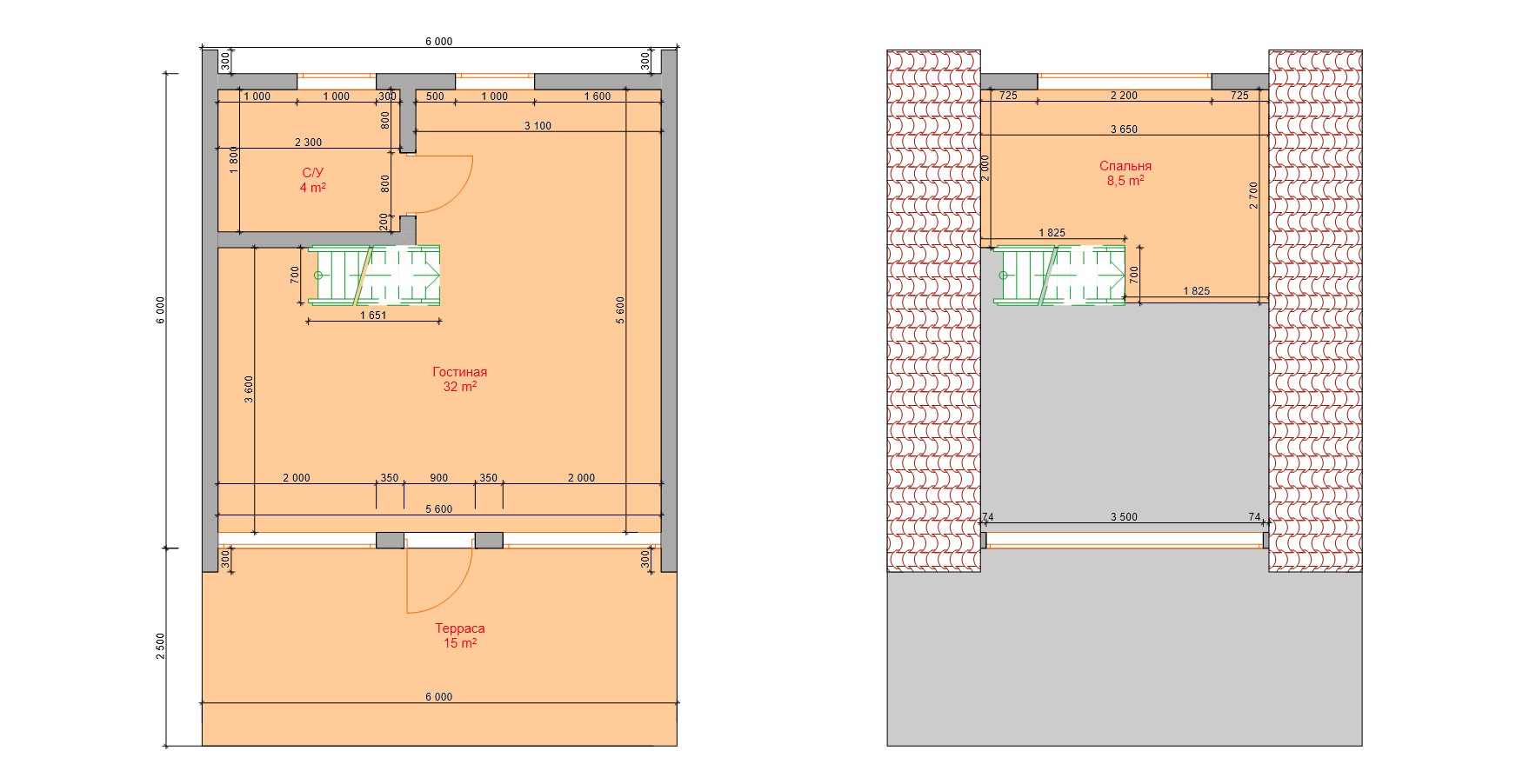 Планировка проекта Афрейм 44,5 Планировка проекта Афрейм 44,5