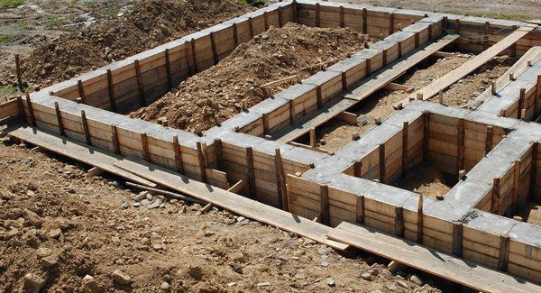 Устройство ленточного фундамента. 