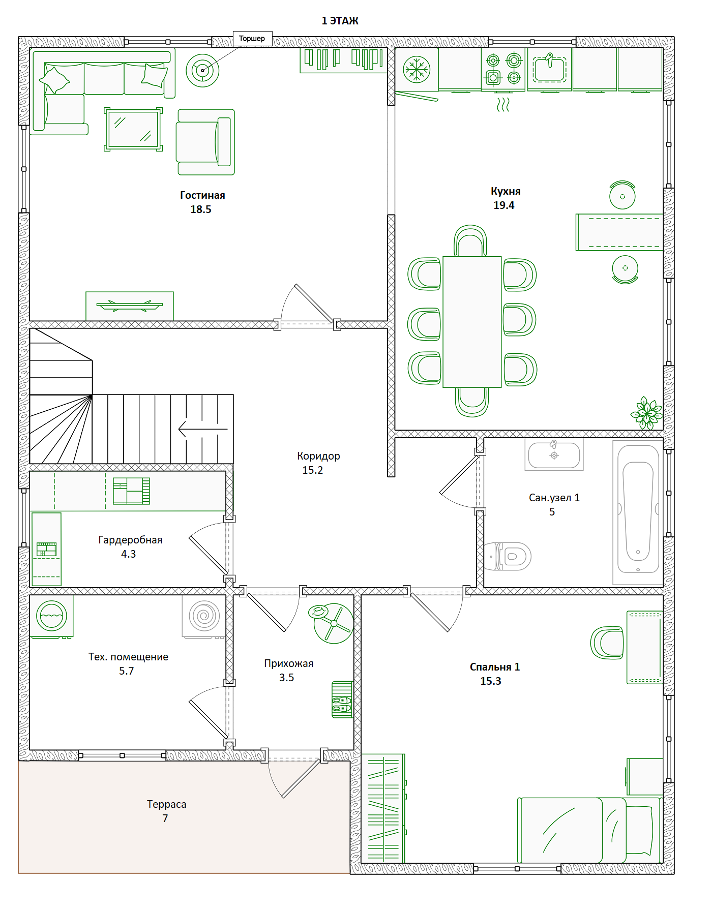 Планировка проекта Гладиолус, изображение-2 Планировка проекта Гладиолус, изображение-2