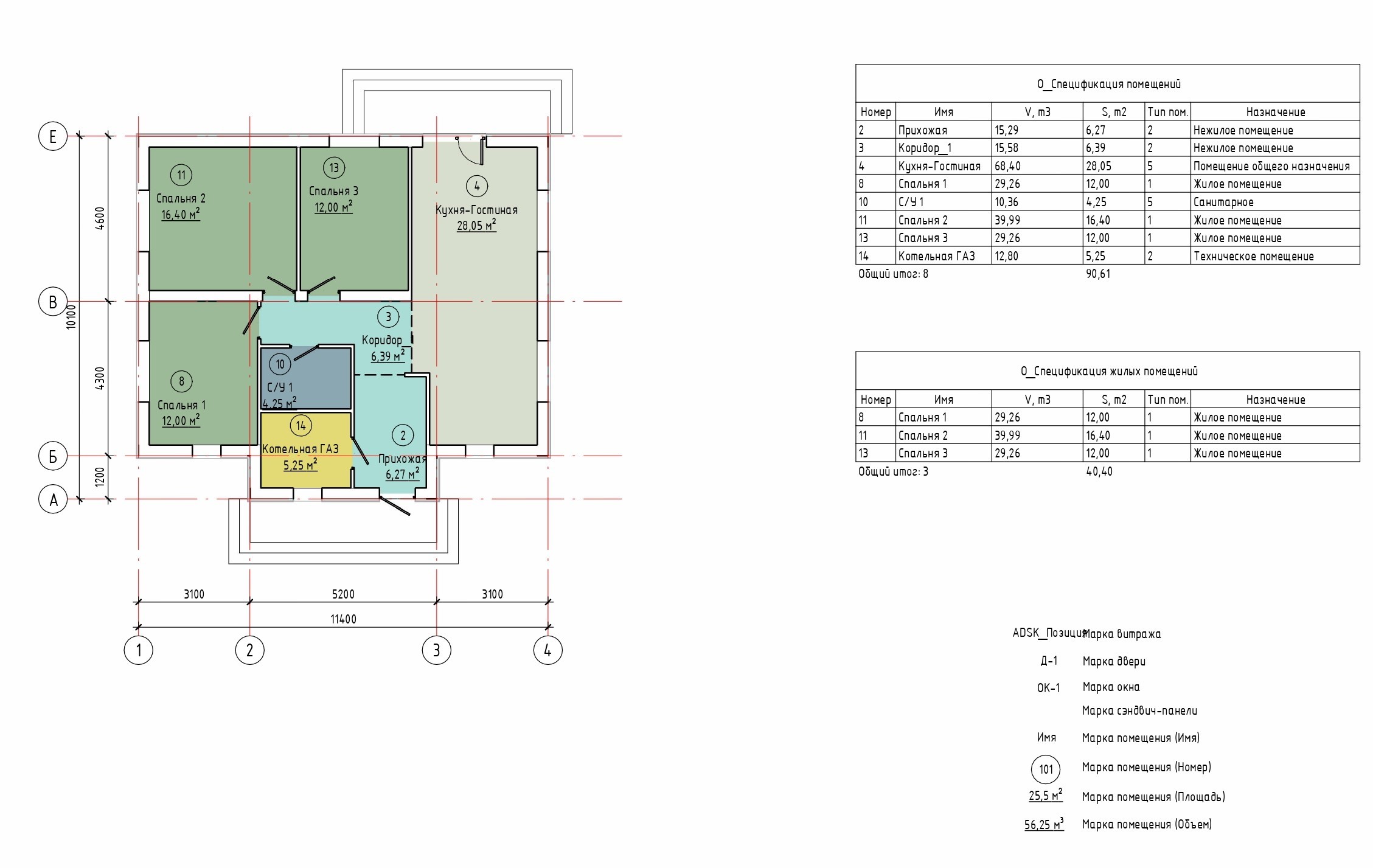 Планировка проекта НС-107 Лесное поместье 