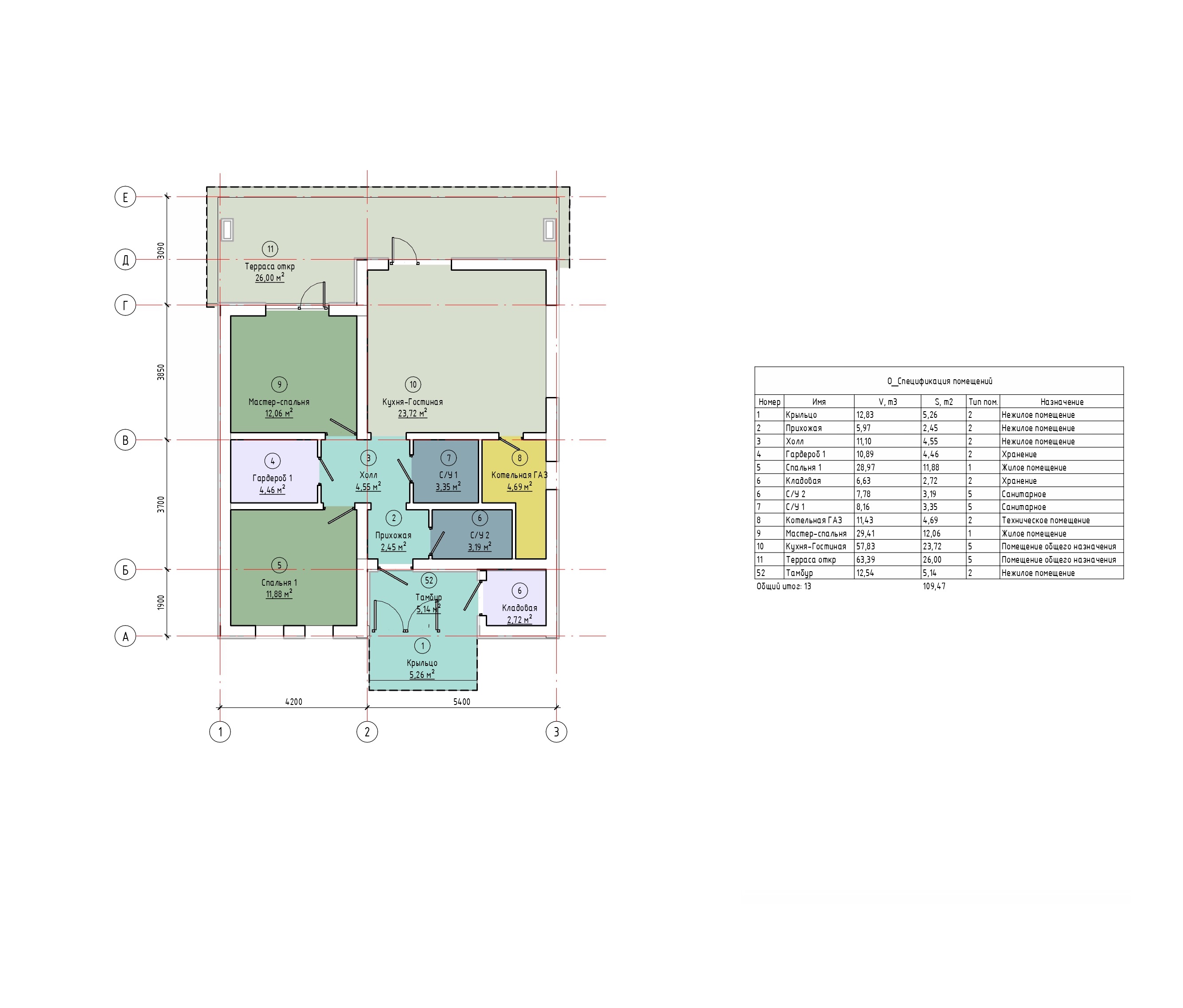 Планировка проекта НС-109 Дачный домик