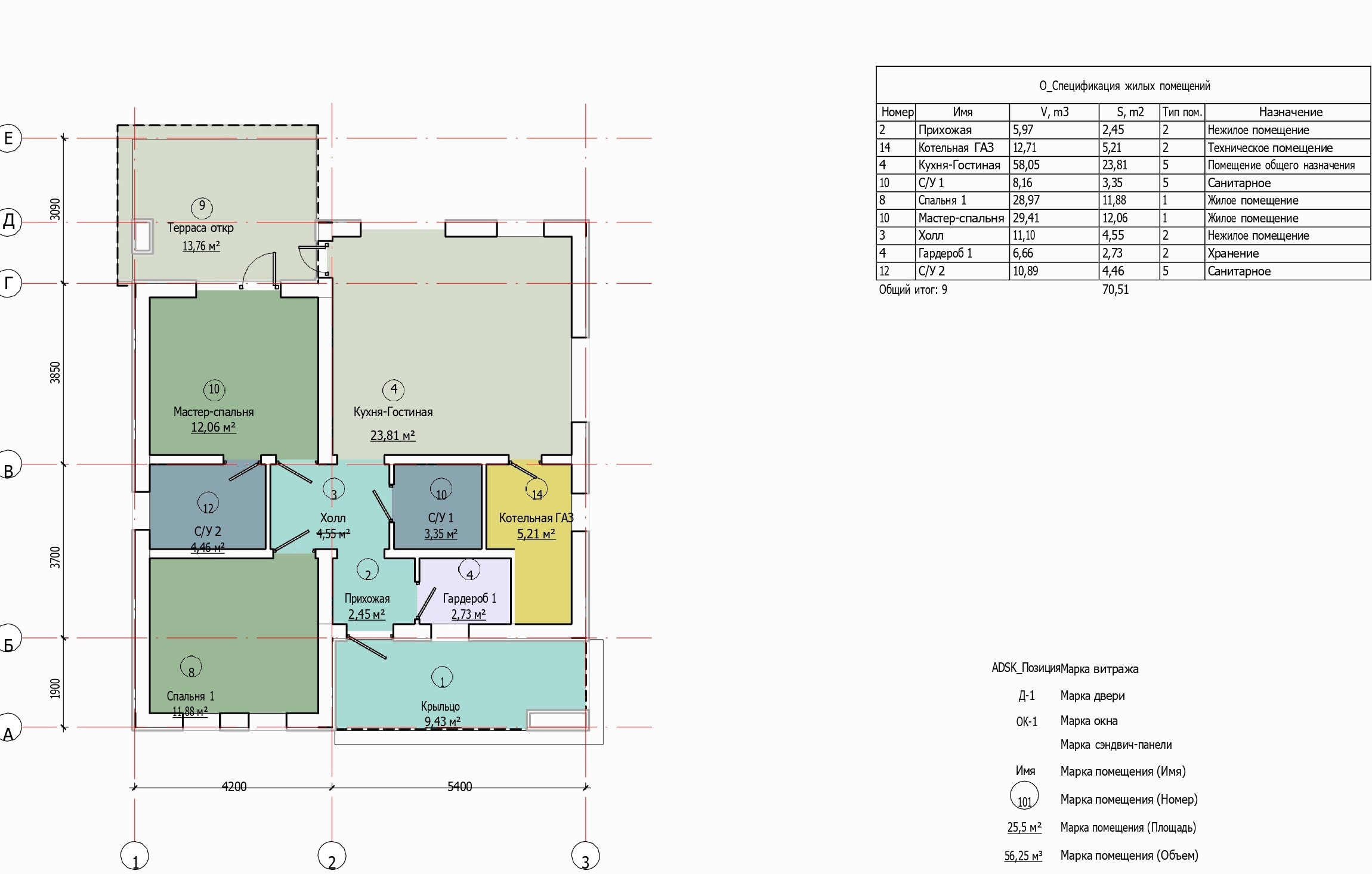 Планировка проекта НС-100 Гармония 