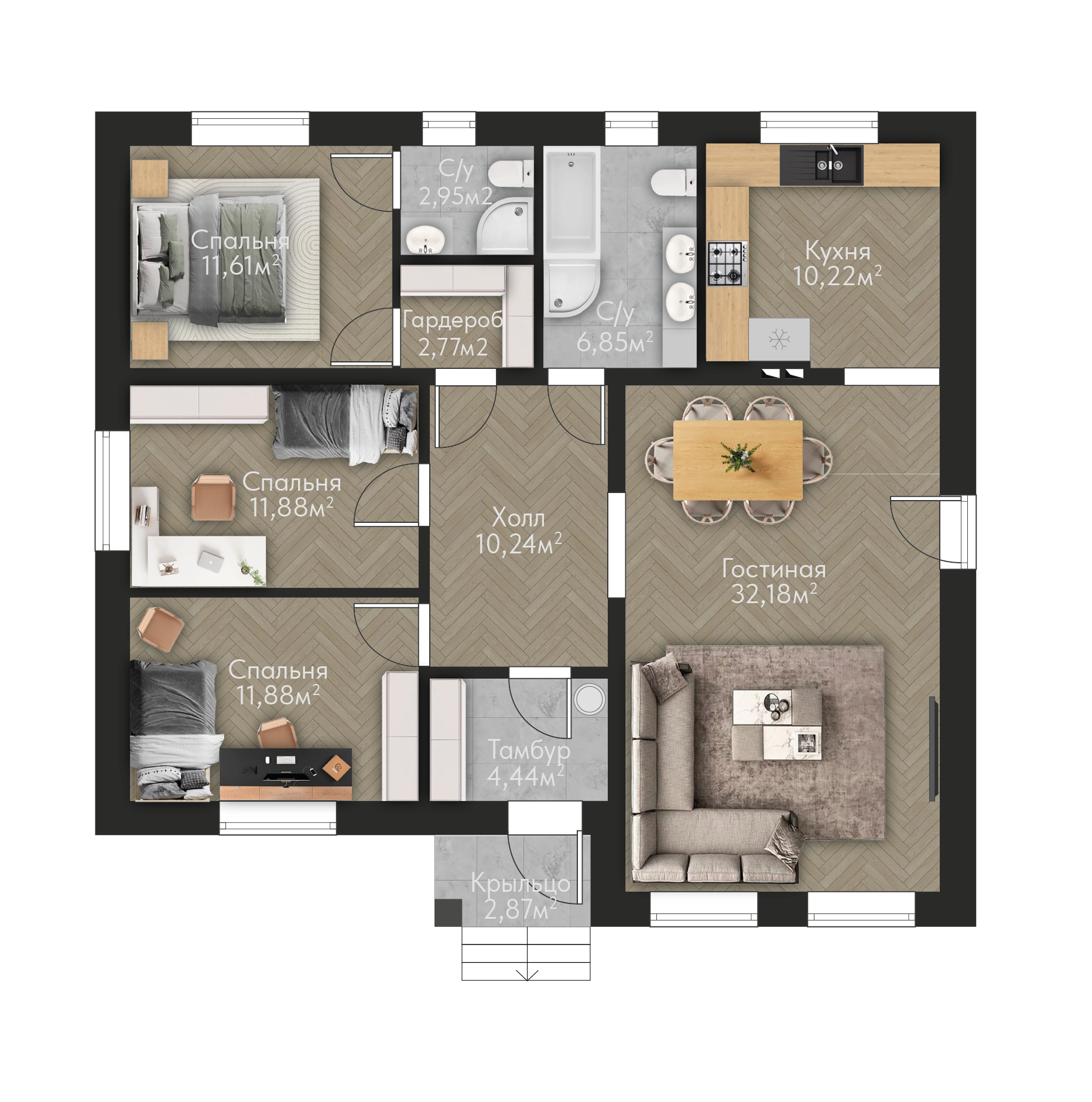 Планировка проекта Черешня в Шоколаде 