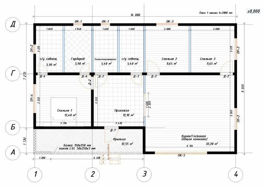 Планировка проекта ДК Триумф 126