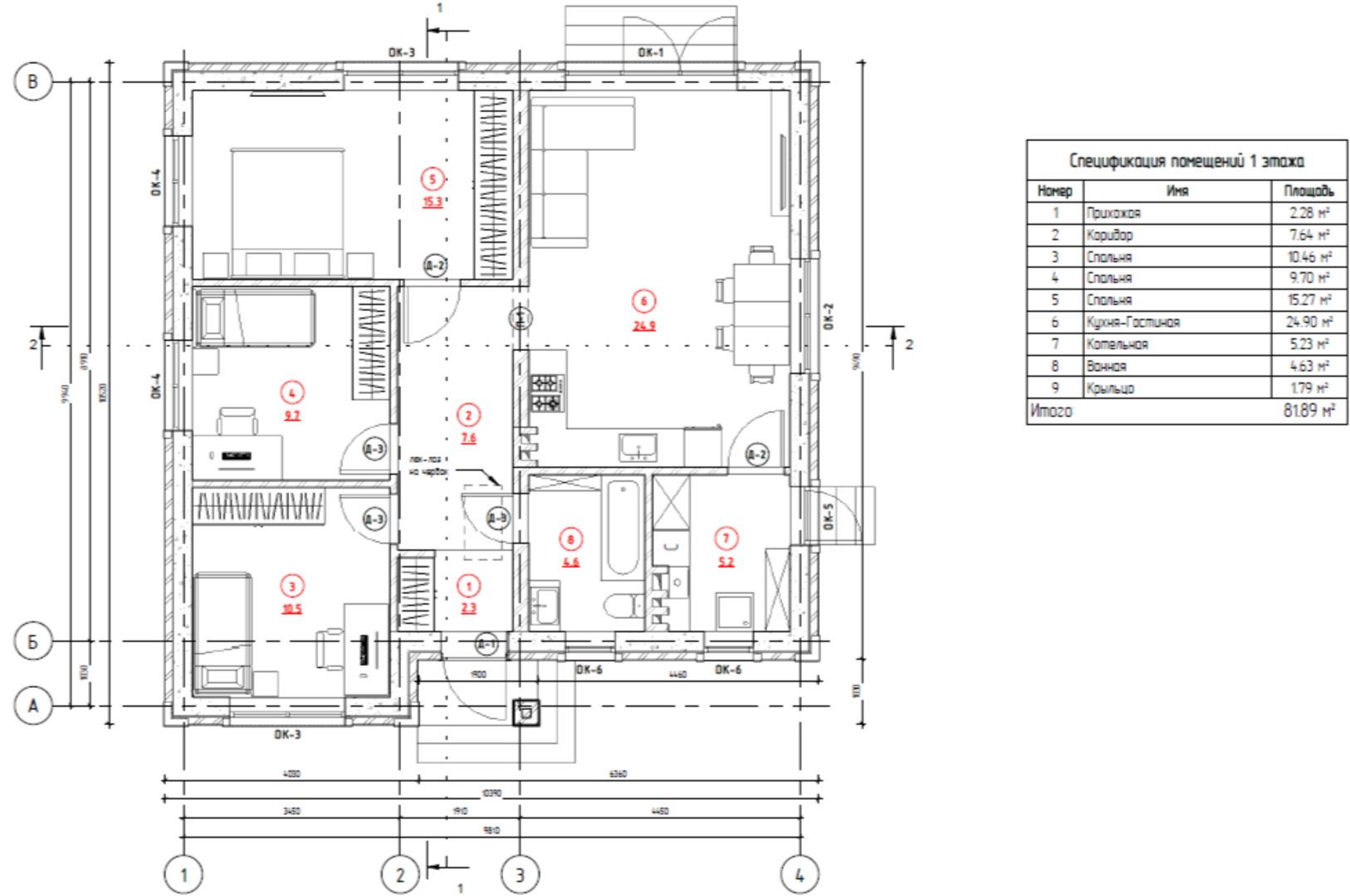 Планировка проекта Загородный 2, 82.1 (80.17) Планировка проекта Загородный 2, 82.1 (80.17)