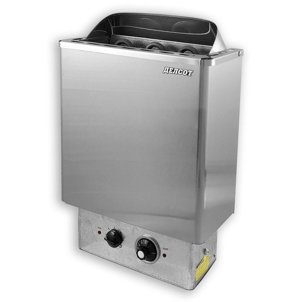 Электрокаменка ЭКМ1-4,5 LUX Плюс (4,5 кВт/220В; 4 - 6 м.куб., встр. т/регулятор)