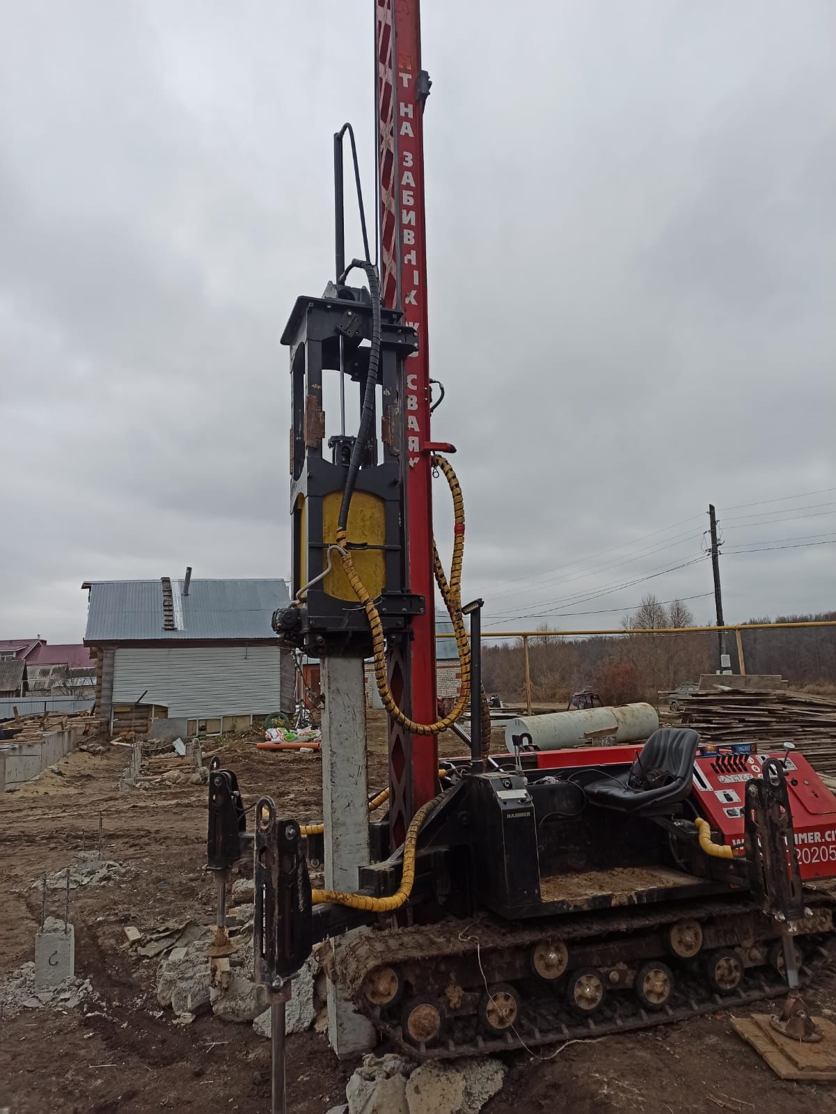 Забивка железобетонных свай