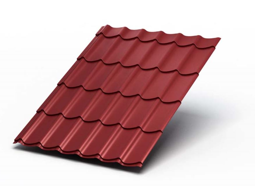 Металлочерепица Ламонтерра коричнево-красная