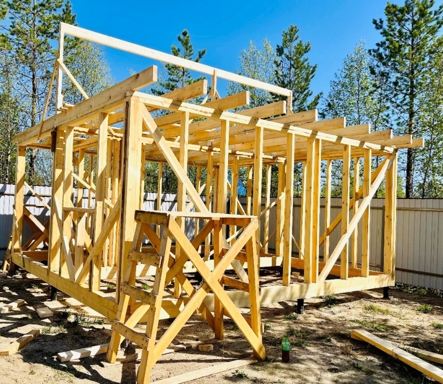 Возведение стен из каркаса