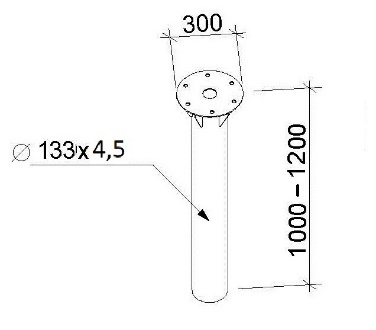 Закладная деталь для фонарей и опор освещения